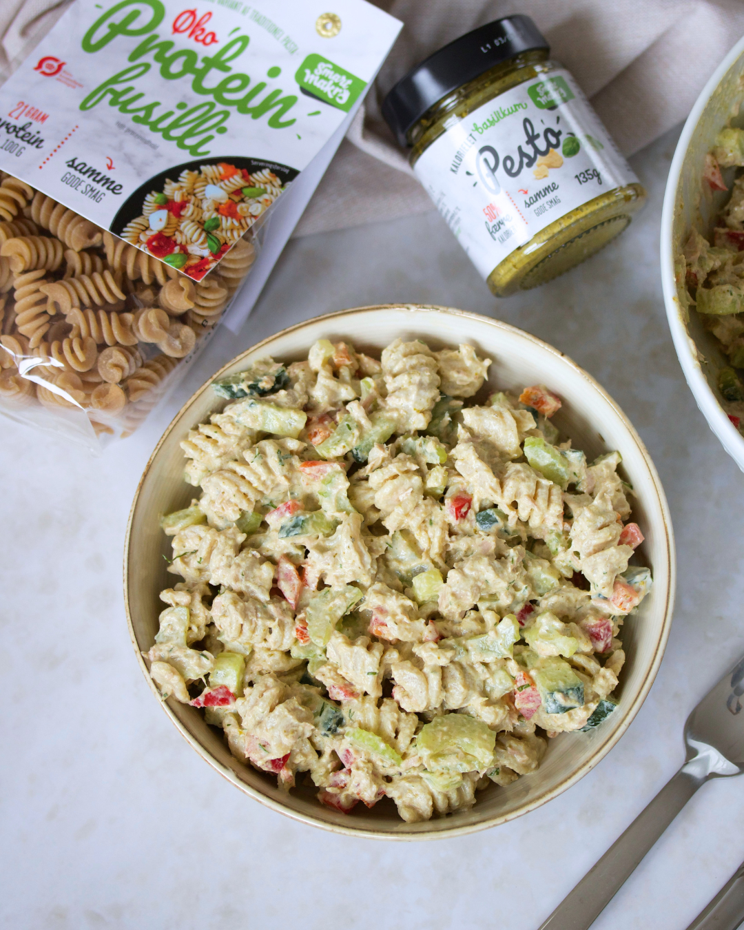Græsk pastasalat med tun