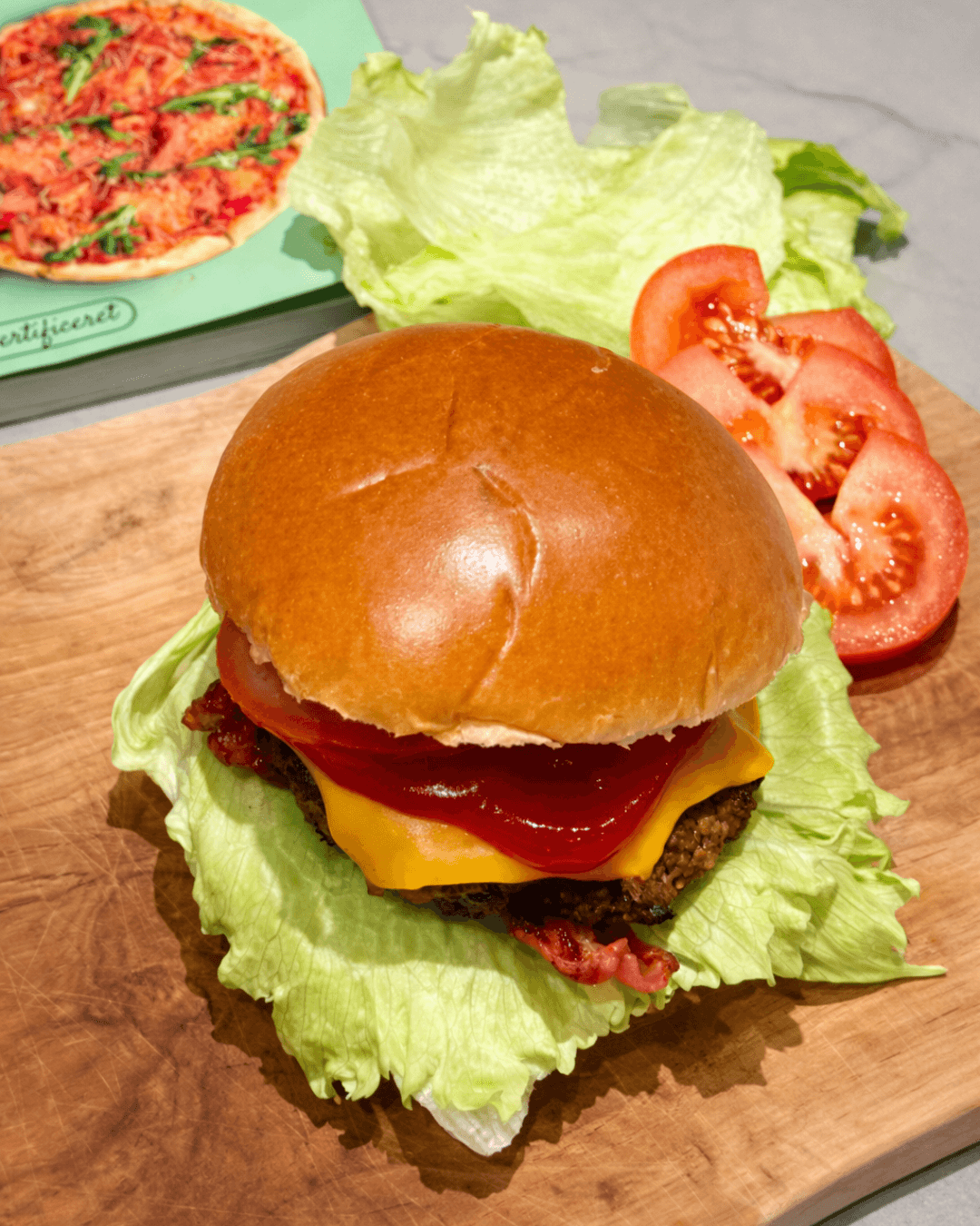 Cheeseburger med bacon