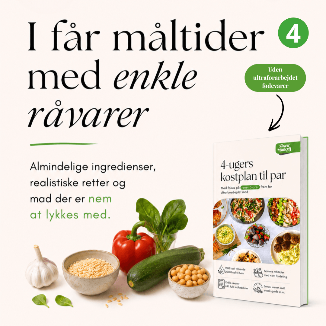 4-ugers kostplan til par (inkl. indkøbsliste)