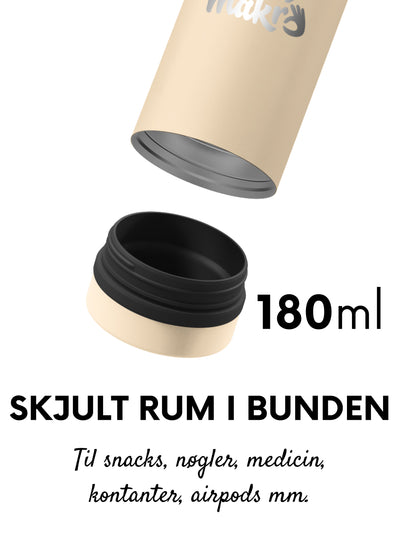 0,75L termovandflaske m. snack-rum i bunden