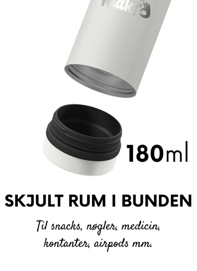0,75L termosvattenflaska med mellanmålsfack i botten