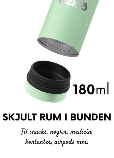 0,75L termosvattenflaska med mellanmålsfack i botten