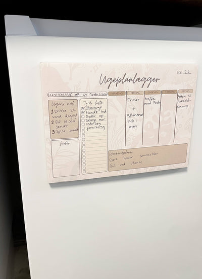 Veckoplanerare med magnetisk baksida