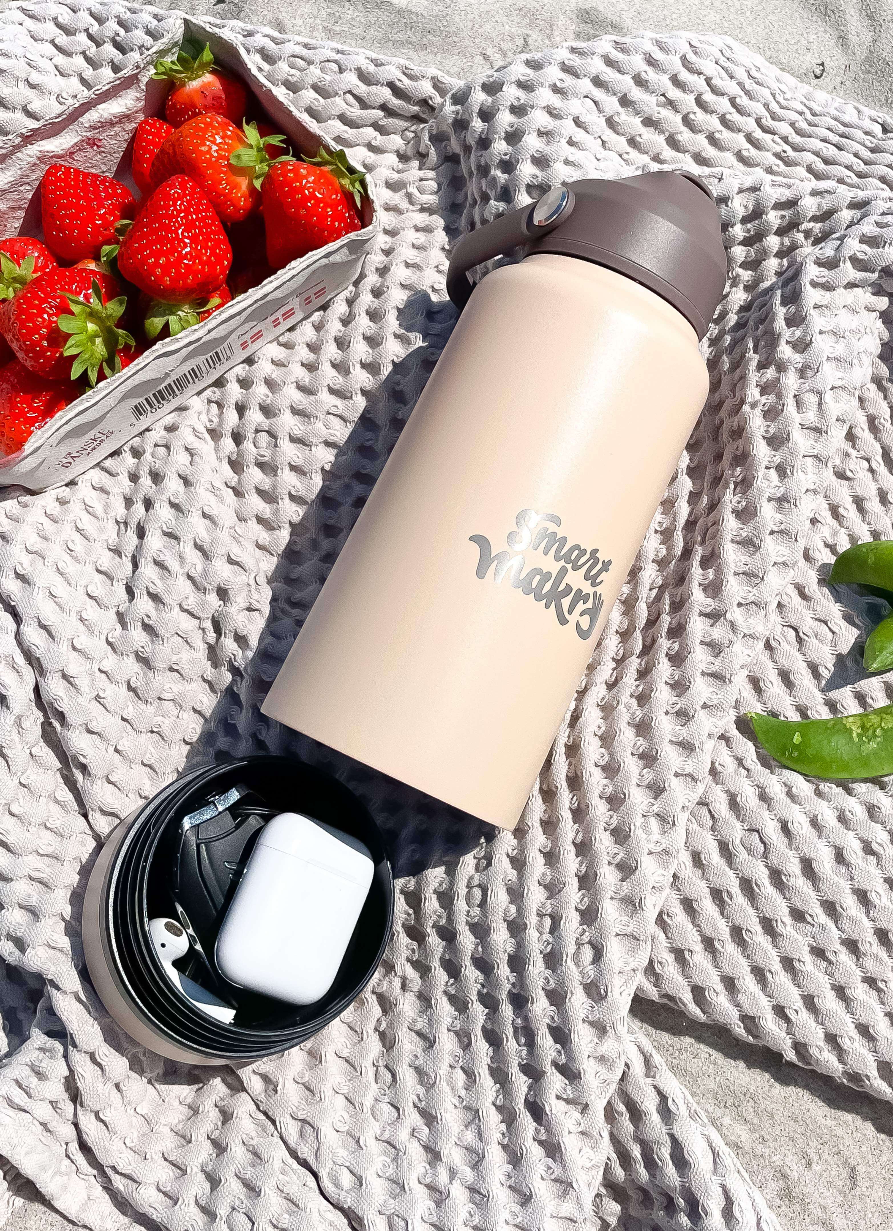 0,75L termovandflaske m. snack-rum i bunden