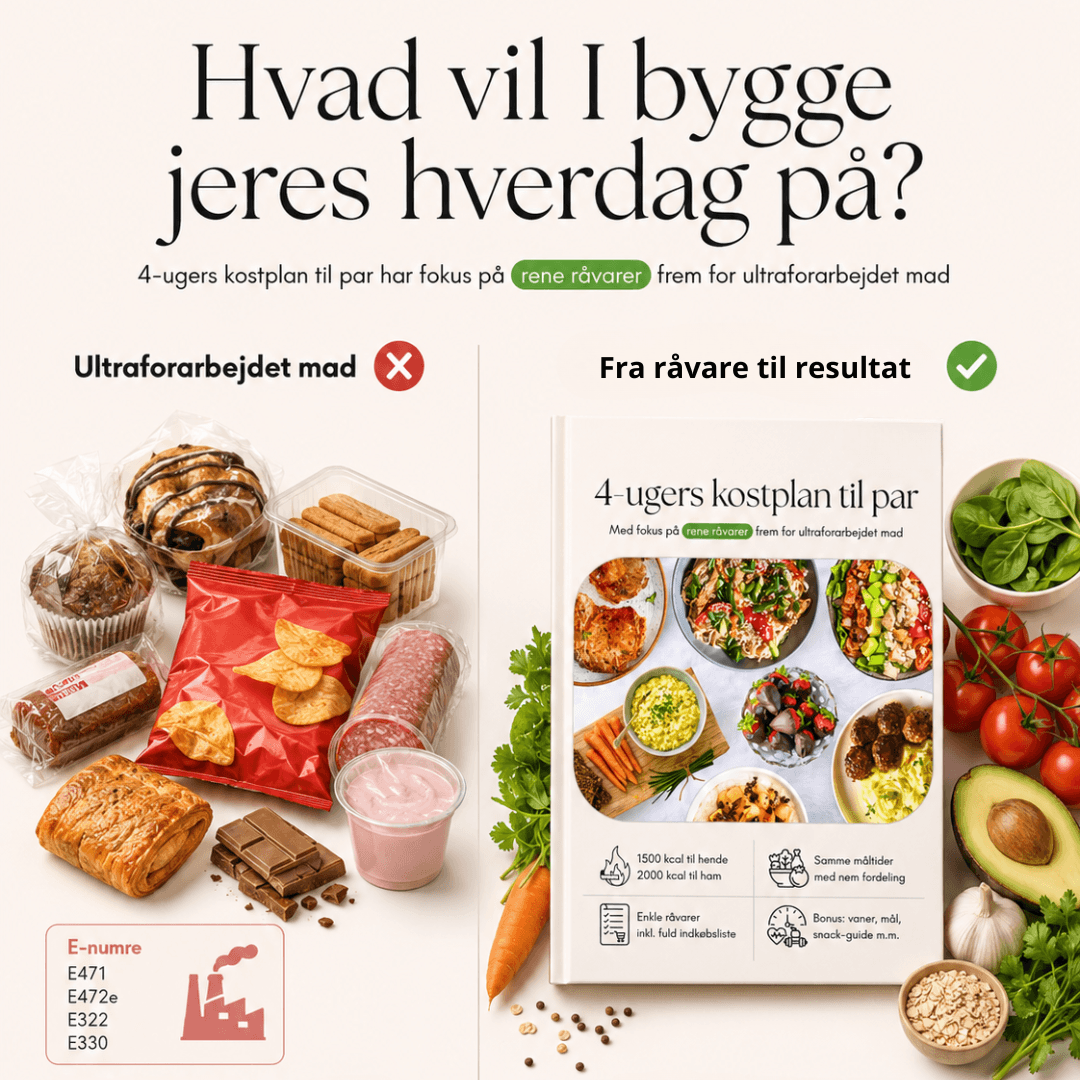 4-ugers kostplan til par (inkl. indkøbsliste)