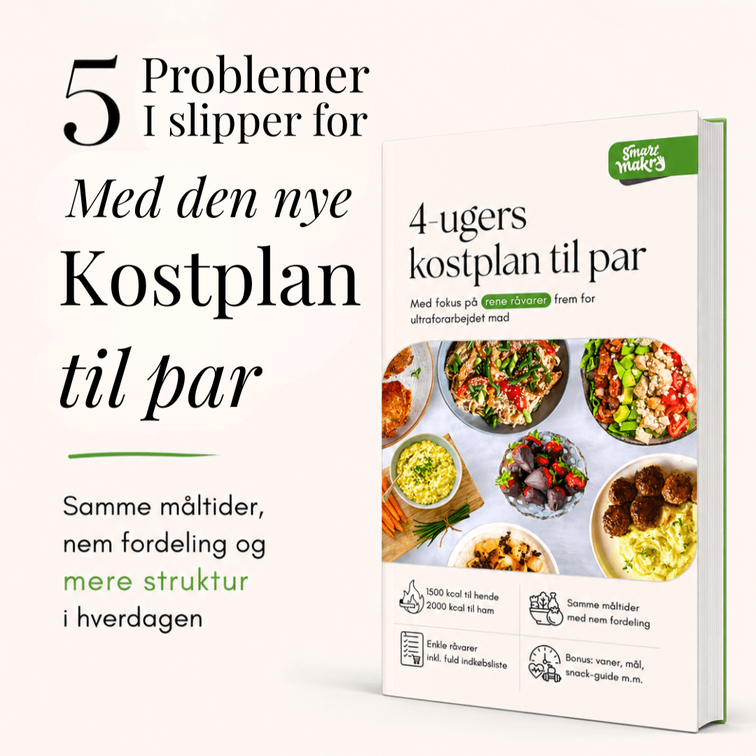 4-ugers kostplan til par (inkl. indkøbsliste)
